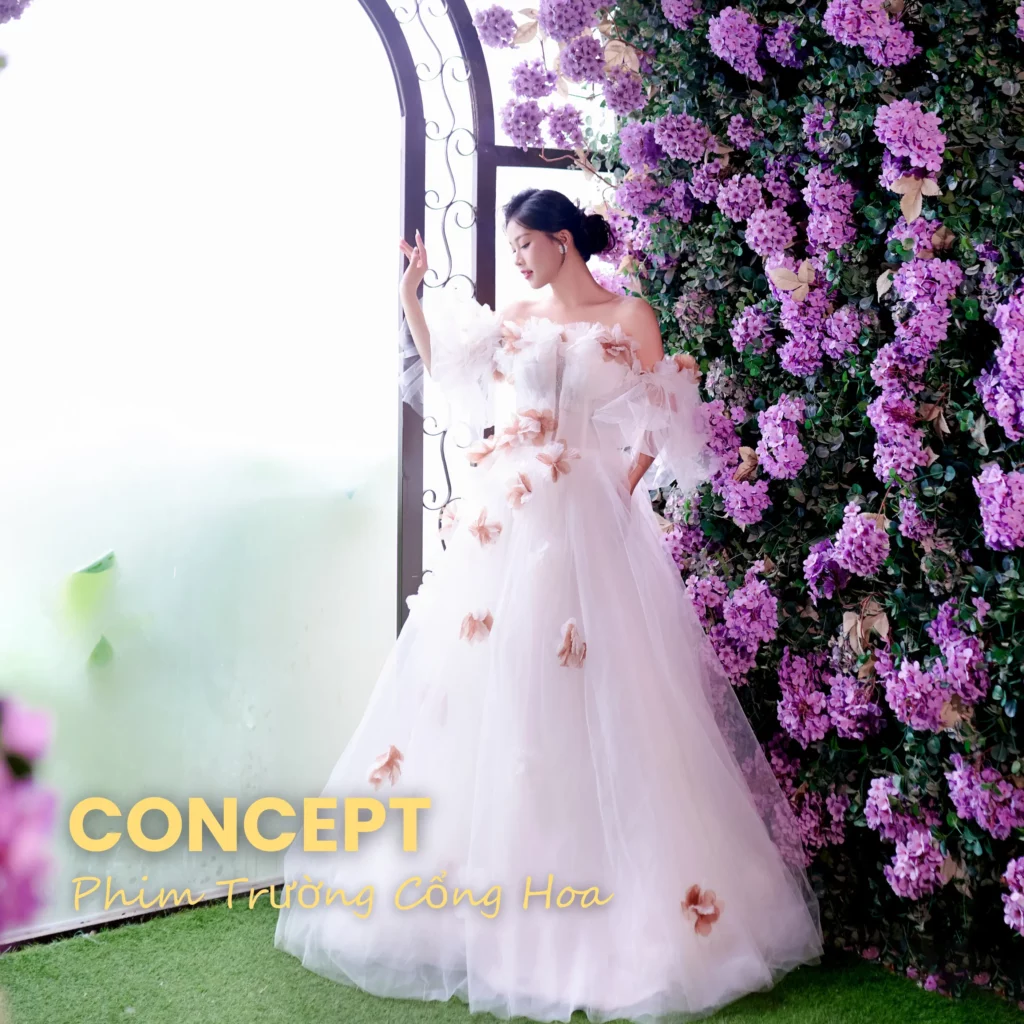 Concept phim trường cổng hoa tím